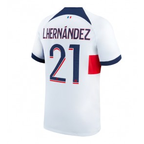 Lacne Muži Futbalové dres Paris Saint-Germain Lucas Hernandez #21 2023-24 Krátky Rukáv - Preč